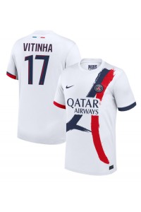 Paris Saint-Germain Vitinha #17 Jalkapallovaatteet Vieraspaita 2024-25 Lyhythihainen